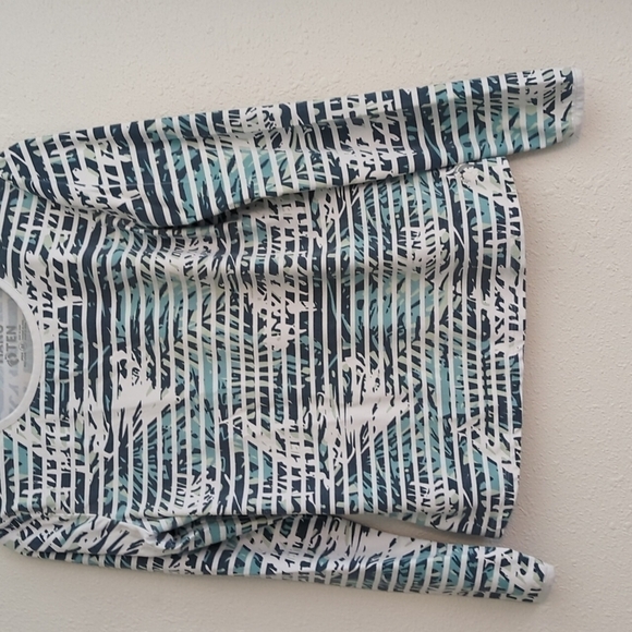 Hang Ten Long Sleeve Top Women's Size Medium Zipper Pocket At Back - Picture 5 of 10